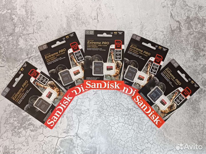 Карты памяти Sandisk Extreme Pro microsdxc-512Gb