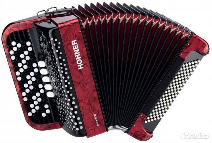 Баян hohner Nova III 96 красный (C-stepped)