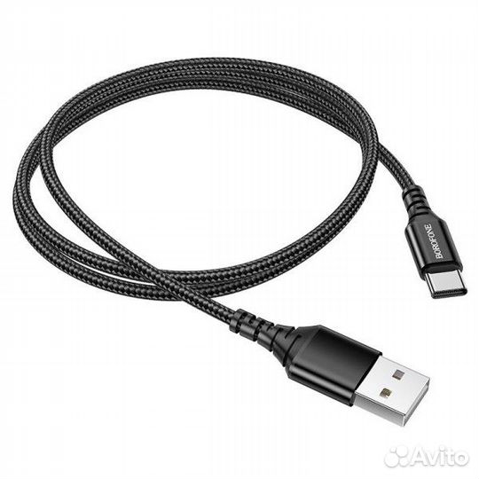 Дата-кабель универ. USB Type-C 1 м, 2,4А, черный