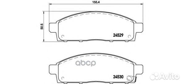 Колодки тормозные дисковые перед P54038 Brembo