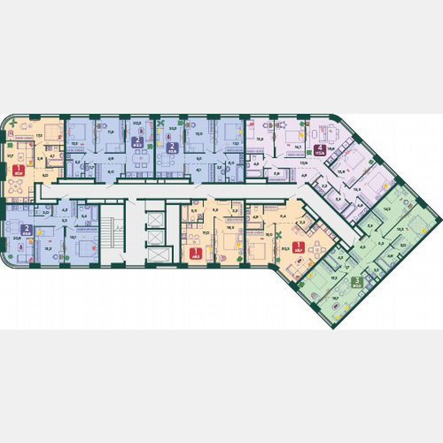 4-к. квартира, 110,8 м², 4/19 эт.