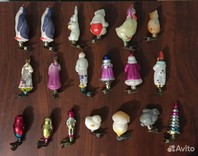 Елочные игрушки на прищепке из сказок винтаж СССР