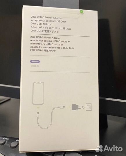 Блок питания apple 20w + шнур