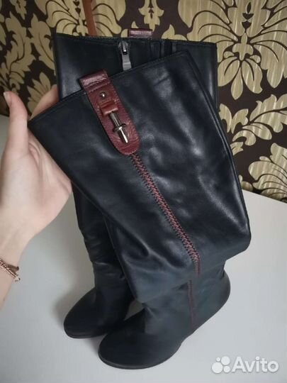 Сапоги кожаные