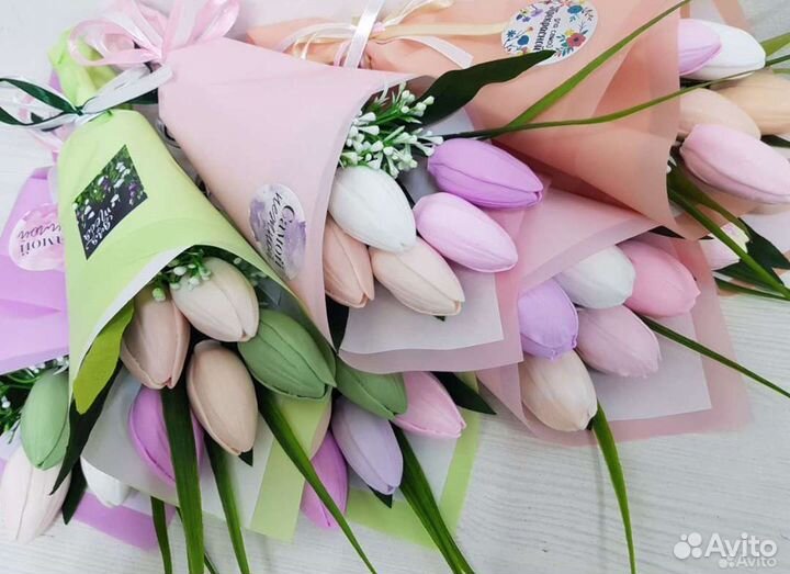Букет тюльпанов из мыла