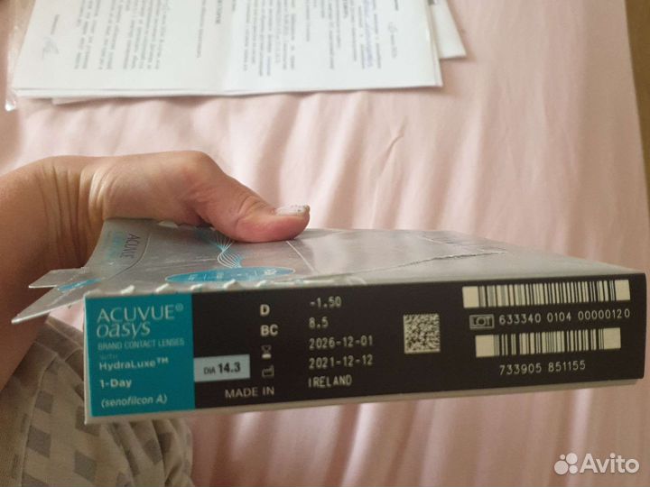 Линзы контактные acuvue oasys 1 day