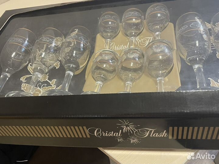 Набор бокалов и рюмок Гусь-Хрустальный