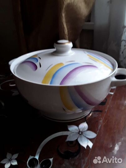 Фарфоровая супница ссср,кружка 0,5 л,Блюдо30,5см