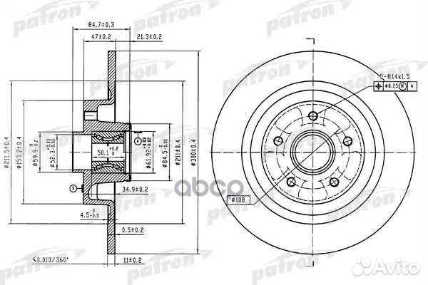 Диск тормозной задн c подшипником и магнитным к