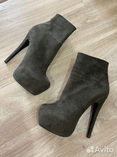 Ботильоны эко замша