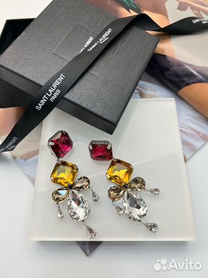 Серьги клипсы saint Laurent