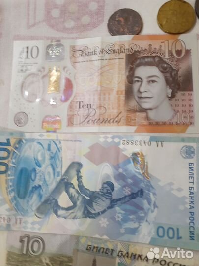 Монеты СССР И разных стран купюры англия