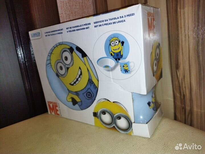 Набор посуды Миньоны (3 предмета), Новый