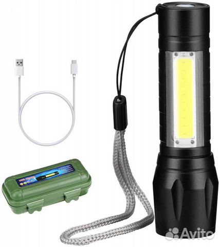 Фонарик 3 режима с usb