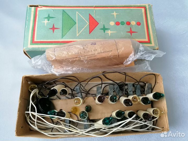 Гирлянда елочная электрическая свечи СССР. Рабоча