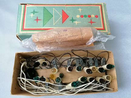 Гирлянда елочная электрическая свечи СССР. Рабоча