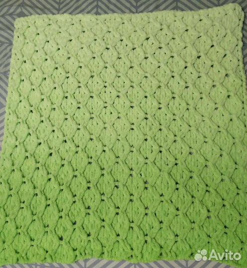 Плед из плюшевой пряжи, из Alize puffy