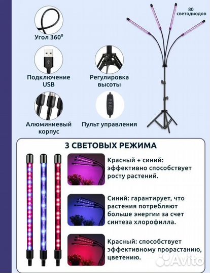 Фитолампа для растений бу