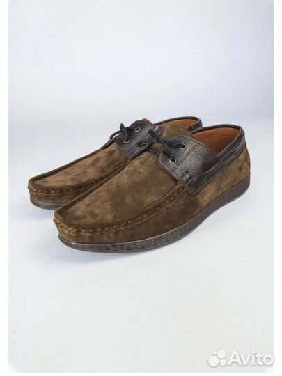 Мужские кожаные топсайдеры новые 44 р-р