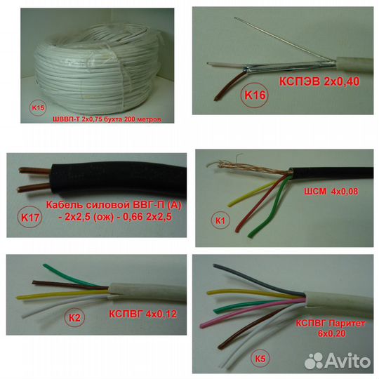 Кабель акуст, микрофон, видео, интернет, слаботоч