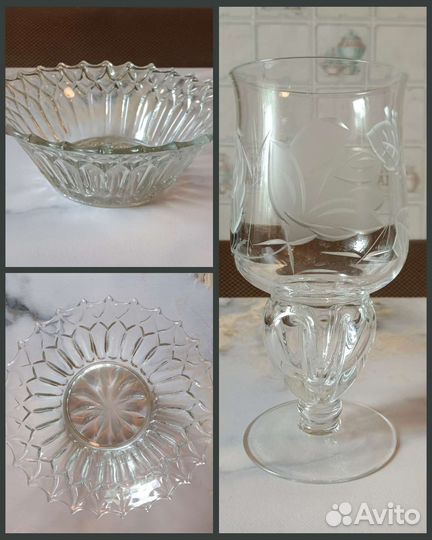 Ваза, конфетница, бокалы