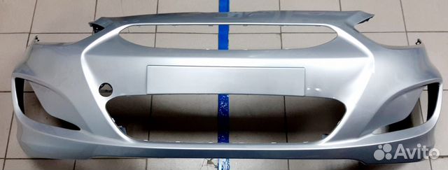 Бампер передний Solaris 1 2010-2014 цвет сереб RHM