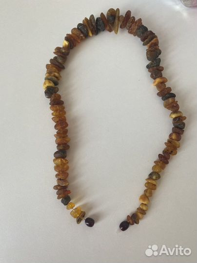 Бусы. Женские. Янтарь. Желтые