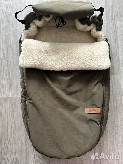 Зимний конверт в коляску овчина