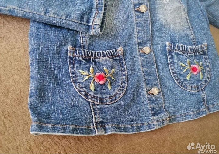 Джинсовая куртка для девочки 110 116