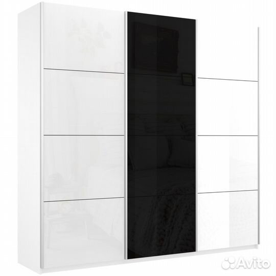 Шкаф-купе Широкий Прайм 3-х дверный (лдсп/Стекло ч