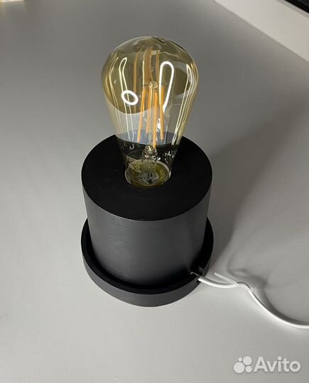 Лампа настольная из гипса