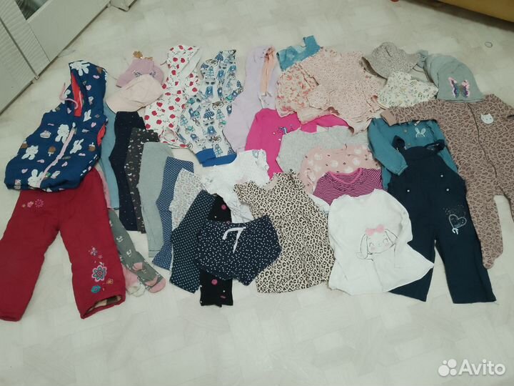 Большой пакет вещей на девочку 80 86 размер