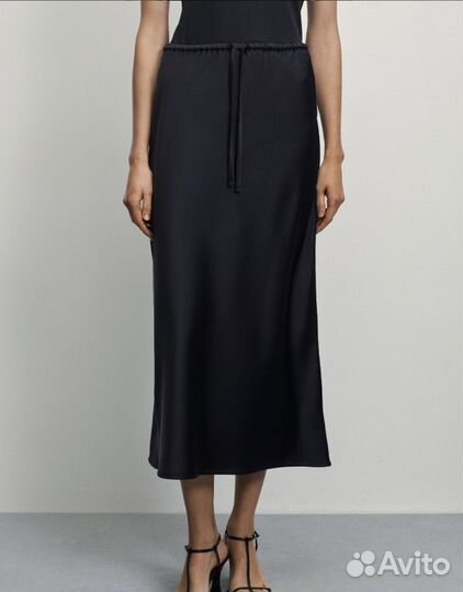 Юбка атласная миди zarina