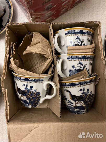 Набор чашки с блюдцем фарфор