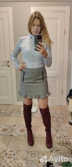 Рубашка боди Mohito, р. M, ботфорты Marko 39-40