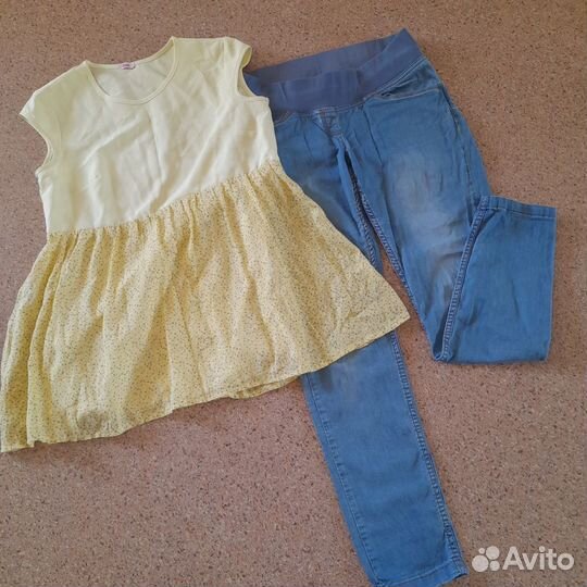 Джинсы и туника для беременных 44 46