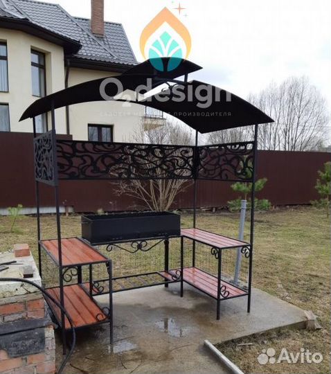 Мангал с крышей