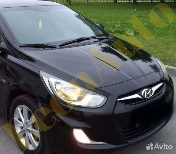 Капот на Hyundai Solaris 1 2010-2017 Черный