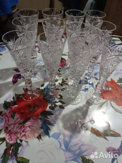 Фужеры,бокалы и рюмки гусь хрустальный СССР
