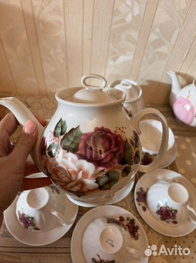 Сервиз чайный Дулево Роза 15 предметов