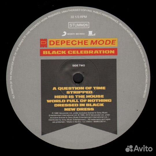 Виниловая пластинка Sony Depeche Mode Black Celebr