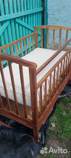 Детская деревянная кроватка, манеж