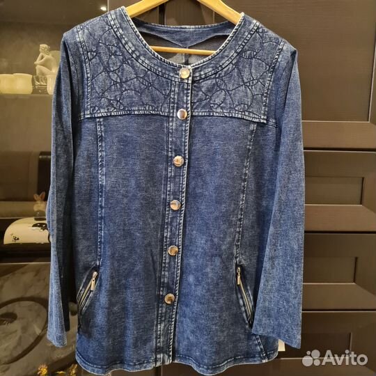 Джинсовый пиджак женский/кардиган