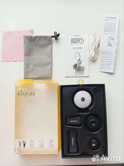 Селфи лампа на зажиме для телефона новая