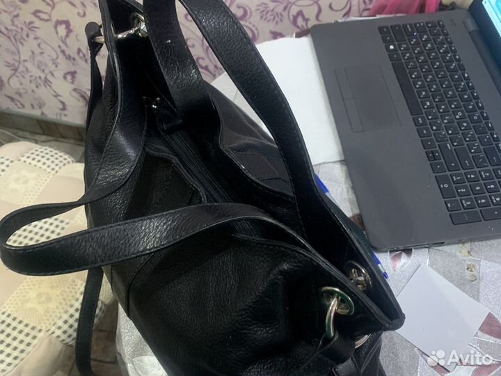 Сумка женская натуральная кожа черная