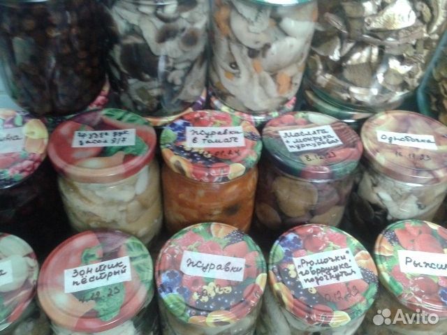 Грибы, сухофрукты, варенье