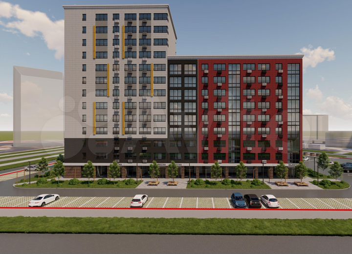 2-к. квартира, 73,5 м², 6/9 эт.