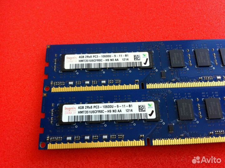 Hynix DDR3 8GB 2x4GB 1333 MHz PC3-10600U ддр3 1333