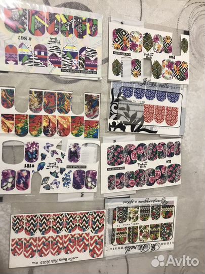 Слайдеры для дизайна в маникюре, наклейки, маникюр