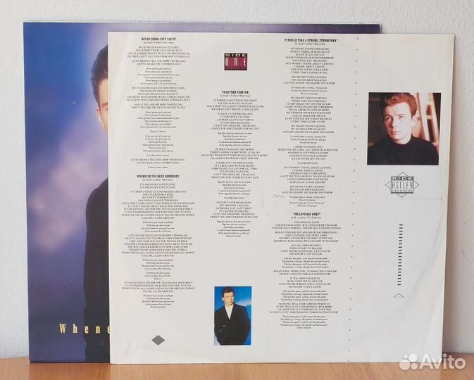 Rick Astley – Whenever You Need Somebody, LP, 1987